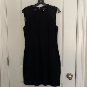 EUC black dress with mesh shoulders